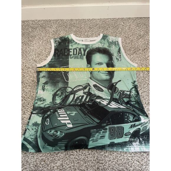 Womens Chase Authentics Nascar Dale Jr 88 Size XL Sleeveless Graphic Bling Shirt - Picture 7 of 8